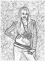 coloriage hannah montana pose